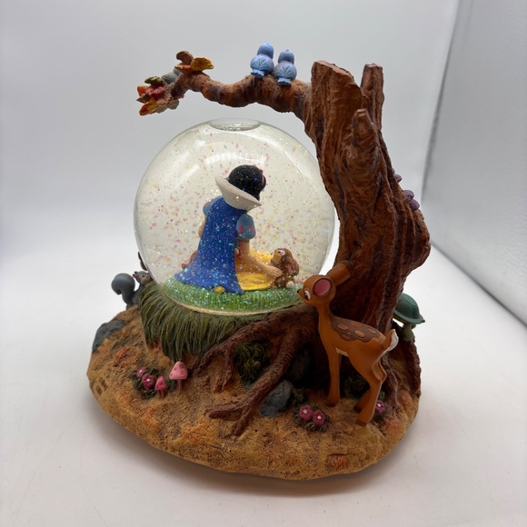 Disney Snow White and Seven Dwarfs Forest and Animals Snow Globe Brahm's Waltz - Picture 7 of 15